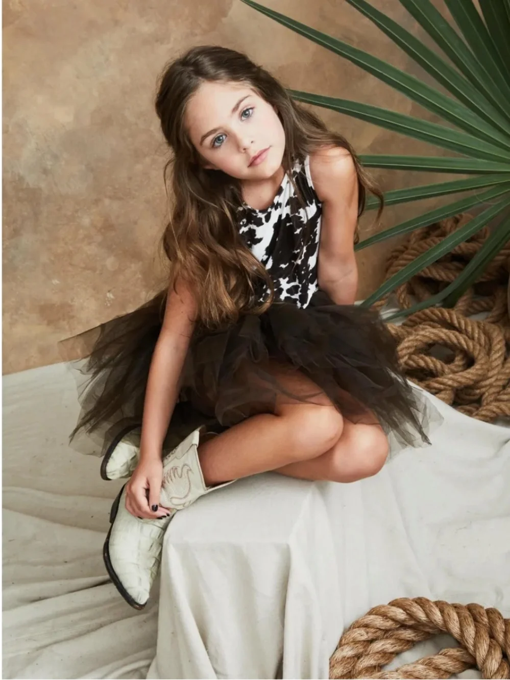 NWT 6Y iloveplum B.A.E. Tutu Dress | Suede Bessie Cow Print!
